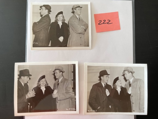 Humphry Bogart Group of (3) Vintage Candid Photographs