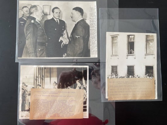(3) WWII Press Photos of the German Leader A.H.