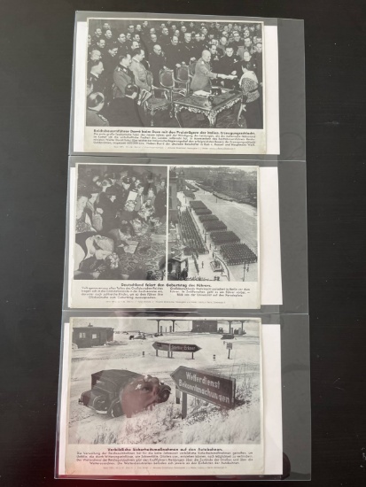 (3) WWII German Press Photos