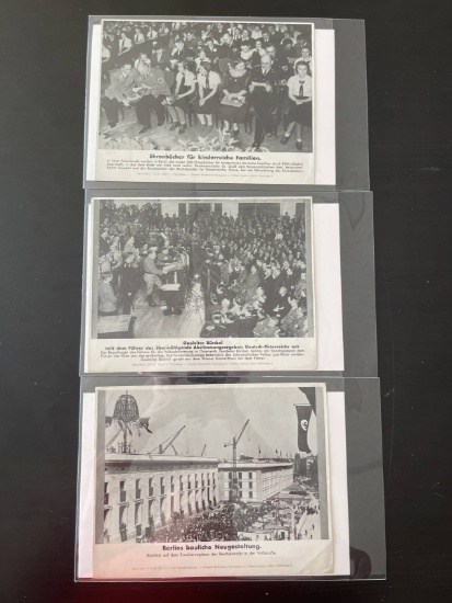 (3) WWII German Press Photos