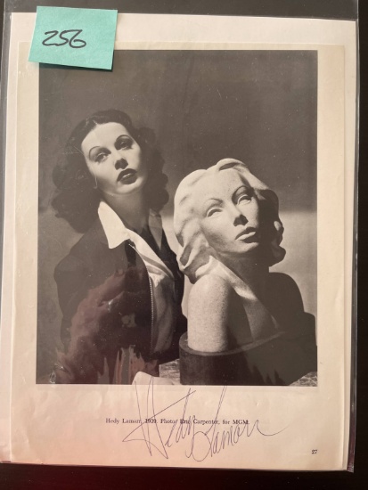 Hedy Lamarr Signed Magazine Page
