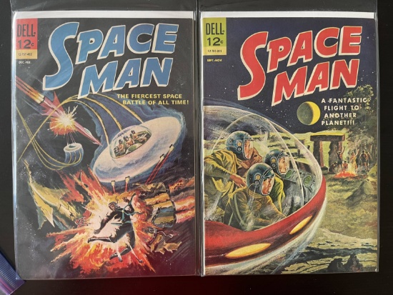 (2) Silver Age   Space Man   Comic Books