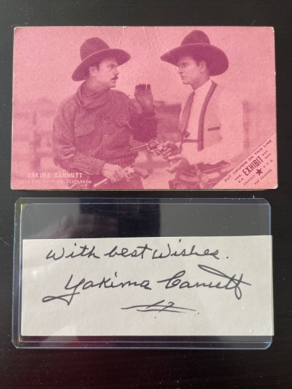 Yakima Canutt Cut Signature and Arcade Cards