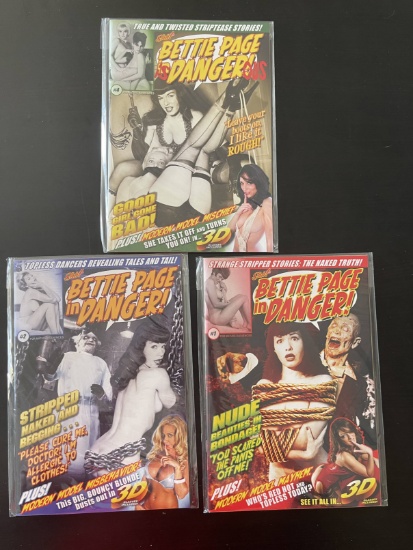 Bettie Page 3-D Comics Group of (3)