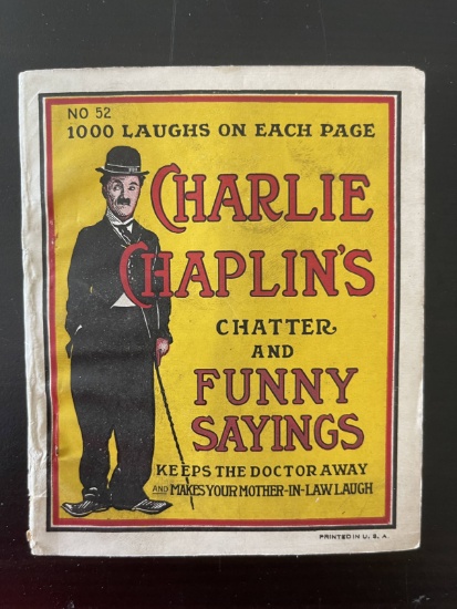Charlie Chaplin s Funny Sayings 1916 Humor Booklet