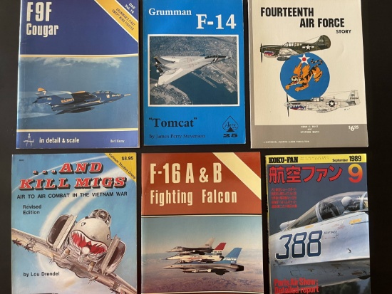 (6) Vintage Aviation/Plane Related Softcover Publications