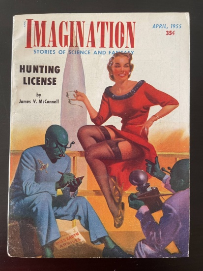 Imagination Pulp April/1955/Sharp Pin-Up Cover