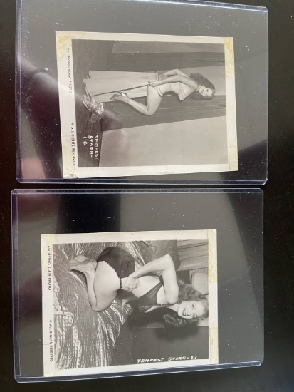 (2) Original 1950 s Irving Klaw Tempest Storm Pin-Up Photos