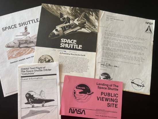 1981 NASA Space Shuttle Columbia ST-2 Landing Viewing Permit, Documents, Etc.