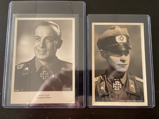 (2) WWII German Panzer KC Propaganda Postcards