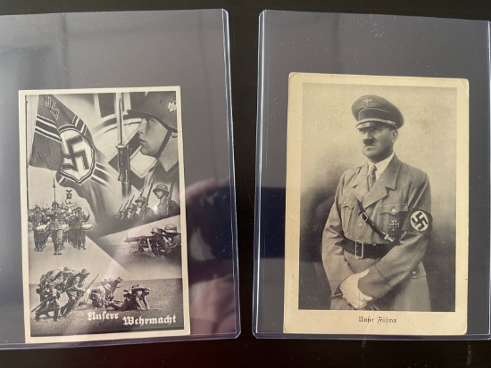 (2) WWII German Propaganda Postcards