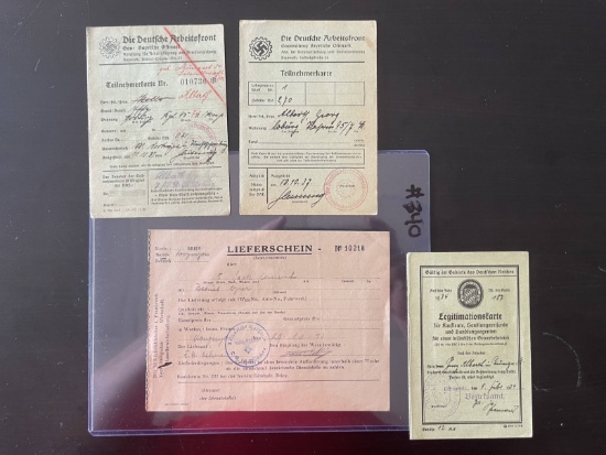 WWII German DAF Workers Document Group