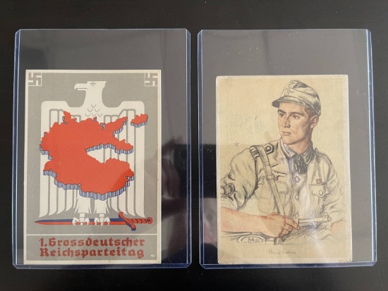(2) WWII German Propaganda Postcards