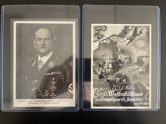 (2) WWII German Propaganda Postcards