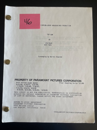 Top Gun (1985) Final Shooting Script