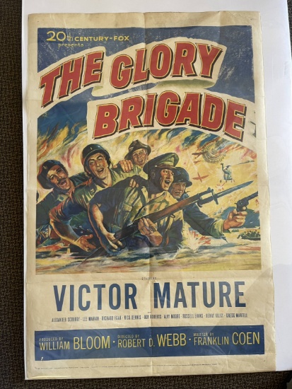 1953 War Movie One-Sheet Poster   The Glory Brigade
