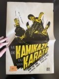 Kamikaze Karate Original 1973 Belgium Movie Poster