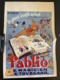 Fablio The Magician Original 1969 Belgium Movie Poster