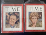 (2) WWI Time Magazines with Movie Star Covers