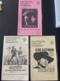 Clint Eastwood Group of (3) Original Pressbooks