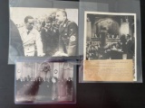 (3) WWII Press Photos of German Propaganda Minister Goebbels