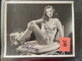 Ella Raines Signed Pin-Up Photo