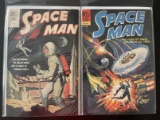 (2) Silver Age   Space Man   Comic Books