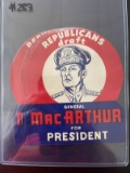 (10) 1950 s MacArthur for President Campaign Stickers