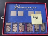 1961 Ohio Art Magnastiks - Magnetic Wonder Builder Toy Set
