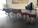 Lot of Antique 1930 s Metal Cow/Calf Figures