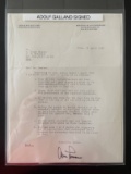 WWII German Ace Adolf Galland Signed Letter