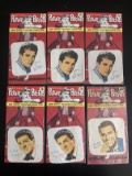 (6) 1950 s Cloth Iron-On Music Star Patches
