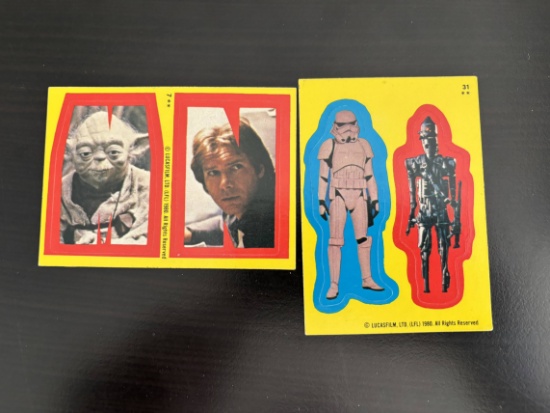 Two sets of Star Wars stickers Lucasfilm 1980