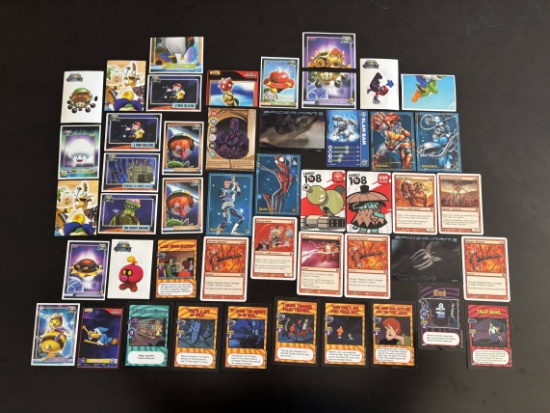 47 Various Cards. Super Mario Brothers, Scooby Doo, Magic the Gathering, Marvel, Hero: 108, Skylande