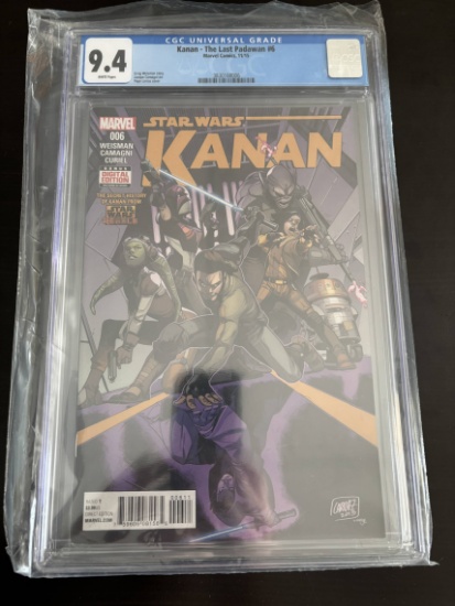 Star Wars Kanan Marvel Comics #6 2015 9.4 CGC Universal Grade