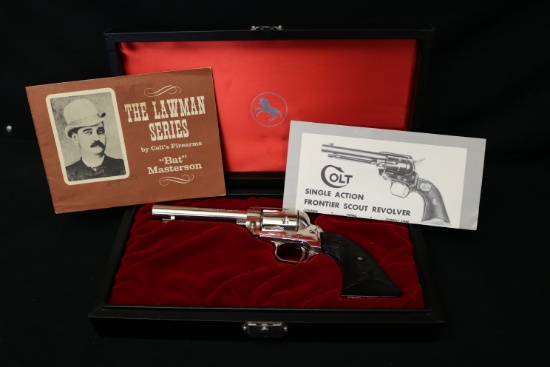 Nib Complete Package Colt Frontier Scout Lawman Series Bat Masterson Revolver