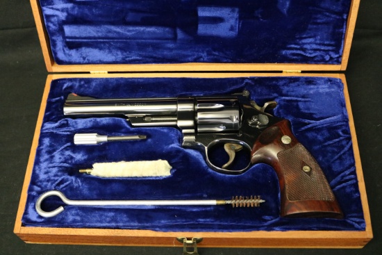 Desirable Smith & Wesson 57 No Dash 3 "t's" 41 Mag "s" Prefix Serial With Wooden Case