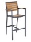 (12) DC-BAL-5602 Black/Faux Teak Barstools w/Arms Outdoor/Indoor 