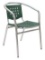 (25) AL-03 Aluminum/Green Chairs w/Arms Outdoor/Indoor 