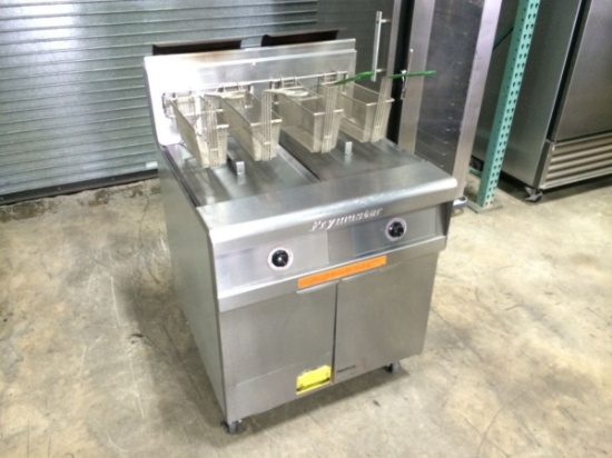 Frymaster FPP245SD_Floor Model S/S Double 45lb. 4 Basket Fryer w/Filtration System