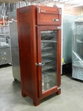 Infrico EVV701 1dr. Glass Reach-In Refrigerator Wood Exterior 