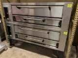 Marsal & Sons SD-660 STACKED SD Series Classic Stainless Steel Gas-Fired Double Deck Pizza Oven