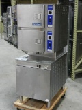 Cleveland 24-CGM-200 Classic 6 Pan Gas Convection Floor Steamer Two Compartment Pressureless