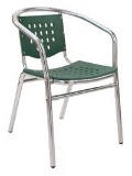 (25) AL-03 Aluminum/Green Chairs w/Arms Outdoor/Indoor 
