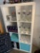 8 Cube White Storage Shelves 31”W x 15.5”D x 59”H
