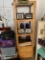 3 Tier Wood Display Shelf w/Glass & (2) Bottom Storage Drawers 24.75” x 24.75” x 80”H