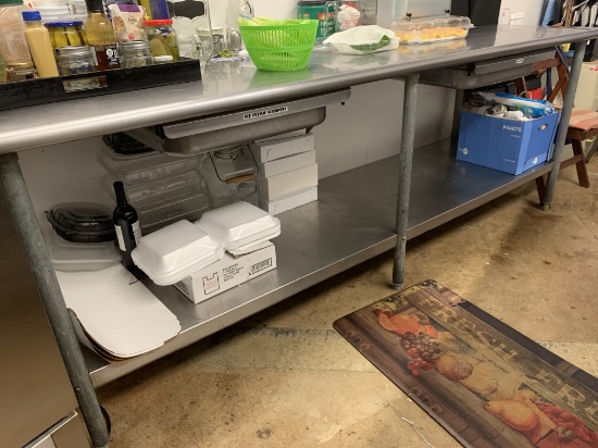 30" x 96" S/S Work Table w/S/S Undershelf & (2) Drawers