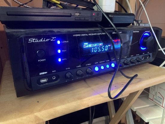 Studio Z SPA-1200BT Sound System w/(4) Black Speakers