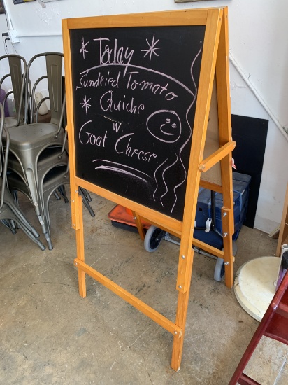 Wood A-Frame Chalkboard Menu Sign