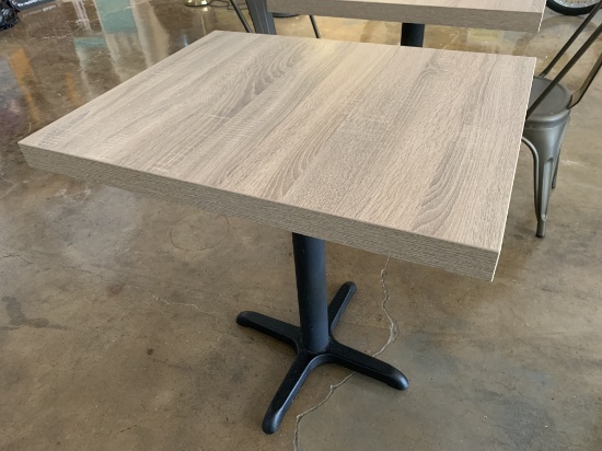 (15)  Times the Money - DUROlight PLUS by Severin 24"x30" Dining Tables w/Black Metal Bases